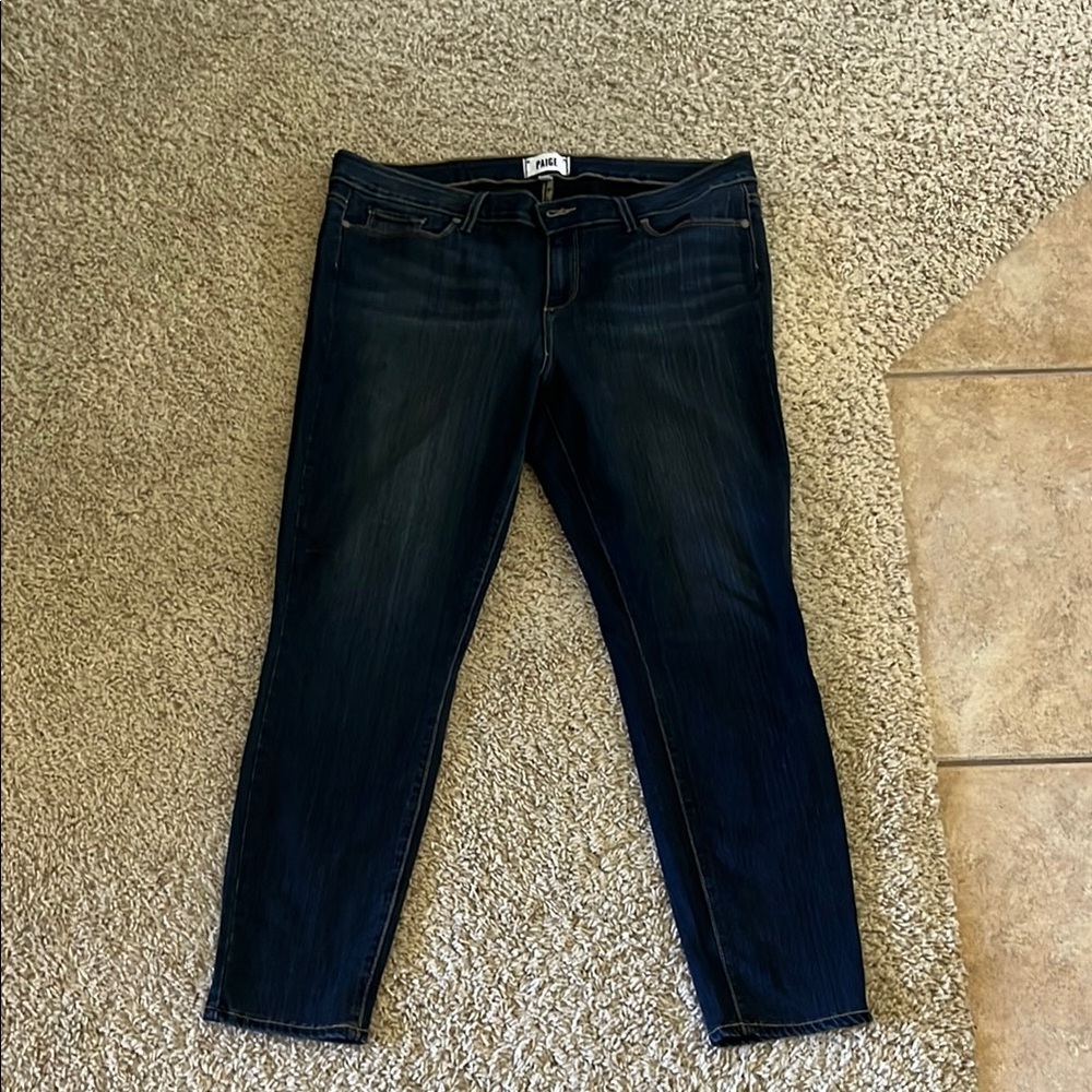 PAIGE Blue Skinny Jeans Ankle-Length